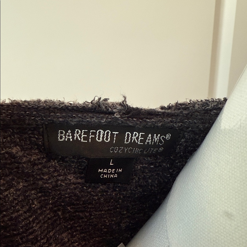 Barefoot Dreams Charcoal Hooded Cardigan - Picture 2 of 9